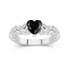 Black Cubic Zirconia Engagement Ring