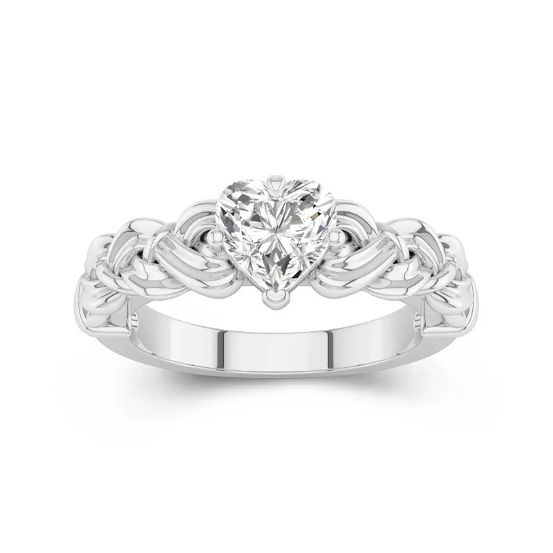 925 Sterling Silver Cubic Zirconia Engagement Ring