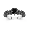 Black Cubic Zirconia Engagement Ring