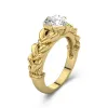 14K Gold Moissanite Engagement Ring