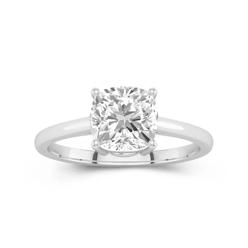 2.00ct Moissanite Engagement Ring 18K White Gold