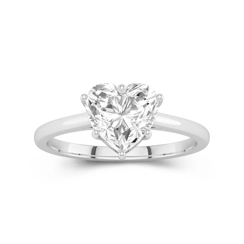 Argent sterling 925 Moissanite Bague de fiançailles