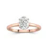 1.50ct Moissanite Bague de fiançailles Or rose 14 carats