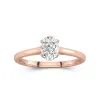 1.00ct Moissanite Bague de fiançailles Or rose 14 carats