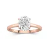 2.00ct Moissanite Bague de fiançailles Or rose 14 carats