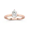 1.00ct Moissanite Engagement Ring 14K Rose Gold