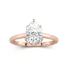 1.00ct Moissanite Bague de fiançailles Or rose 14 carats