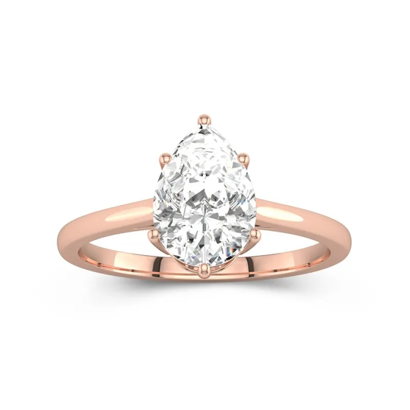 2.00ct Moissanite Bague de fiançailles Or rose 18 carats