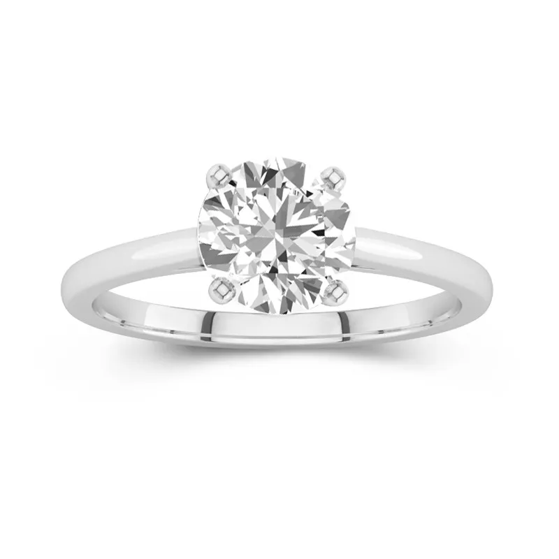 1.00ct Moissanite Engagement Ring 14K White Gold