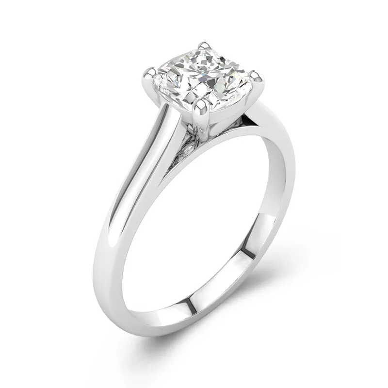 2.00ct Moissanite Engagement Ring 14K White Gold