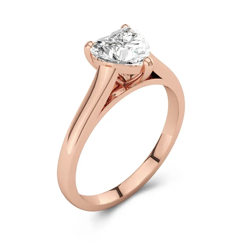 1.50ct Moissanite Engagement Ring 18K Rose Gold