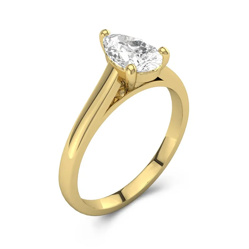 1.00ct Moissanite Engagement Ring 14K Gold