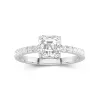 1.50ct Moissanite Engagement Ring 14K White Gold