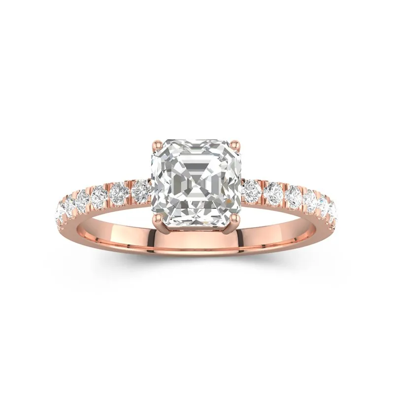 Classic Asscher 1.50ct Moissanite Engagement Ring