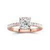 1.50ct Moissanite Engagement Ring 14K Rose Gold