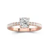 1.00ct Moissanite Engagement Ring 14K Rose Gold