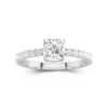 1.00ct Moissanite Engagement Ring 14K White Gold