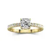 1.00ct Moissanite Engagement Ring 14K Gold