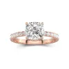 2.00ct Moissanite Engagement Ring 14K Rose Gold