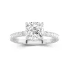 2.00ct Moissanite Engagement Ring 14K White Gold