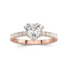 1.50ct Moissanite Engagement Ring 14K Rose Gold