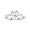 1.50ct Moissanite Engagement Ring 14K White Gold