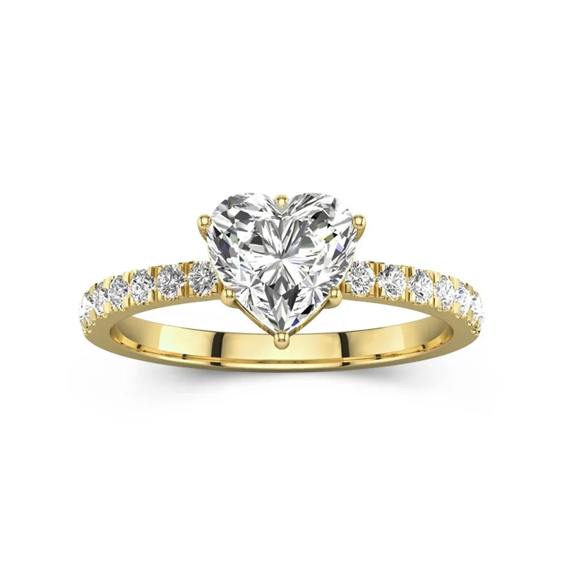 Classic Heart 1.50ct Moissanite Engagement Ring