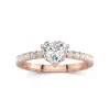 1.00ct Moissanite Engagement Ring 14K Rose Gold