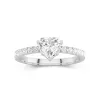 1.00ct Moissanite Engagement Ring 14K White Gold