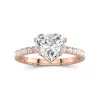 2.00ct Moissanite Engagement Ring 14K Rose Gold