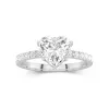 2.00ct Moissanite Engagement Ring 14K White Gold