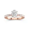 1.50ct Moissanite Engagement Ring 14K Rose Gold