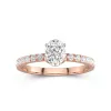 1.00ct Moissanite Engagement Ring 14K Rose Gold