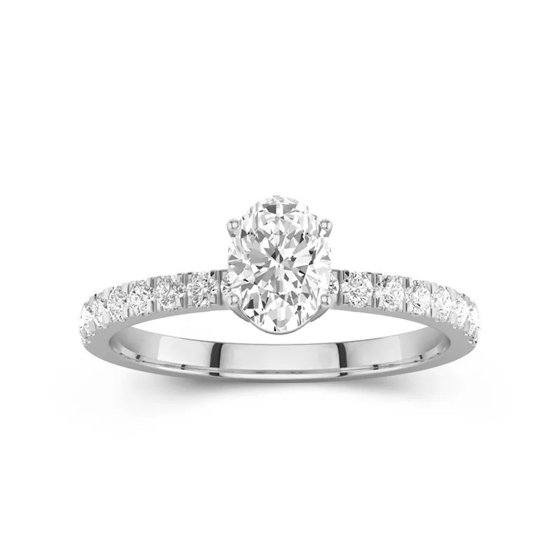 Classic Oval 1.00ct Moissanite Engagement Ring