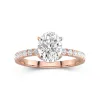 2.00ct Moissanite Engagement Ring 14K Rose Gold