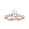 1.50ct Moissanite Engagement Ring 14K Rose Gold