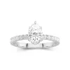 1.50ct Moissanite Engagement Ring 14K White Gold