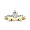 1.00ct Moissanite Engagement Ring 14K Gold