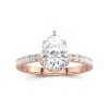 2.00ct Moissanite Engagement Ring 14K Rose Gold