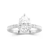 2.00ct Moissanite Engagement Ring 14K White Gold