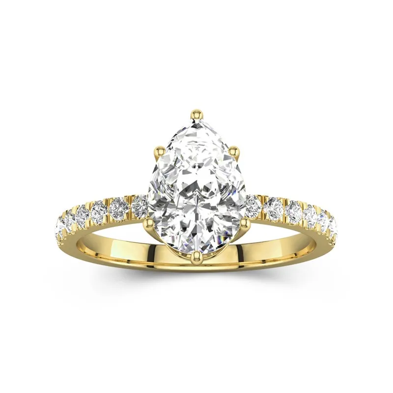 Classic Pear 2.00ct Moissanite Engagement Ring