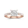 1.50ct Moissanite Engagement Ring 14K Rose Gold