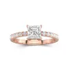 1.00ct Moissanite Engagement Ring 14K Rose Gold