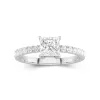 1.00ct Moissanite Engagement Ring 14K White Gold