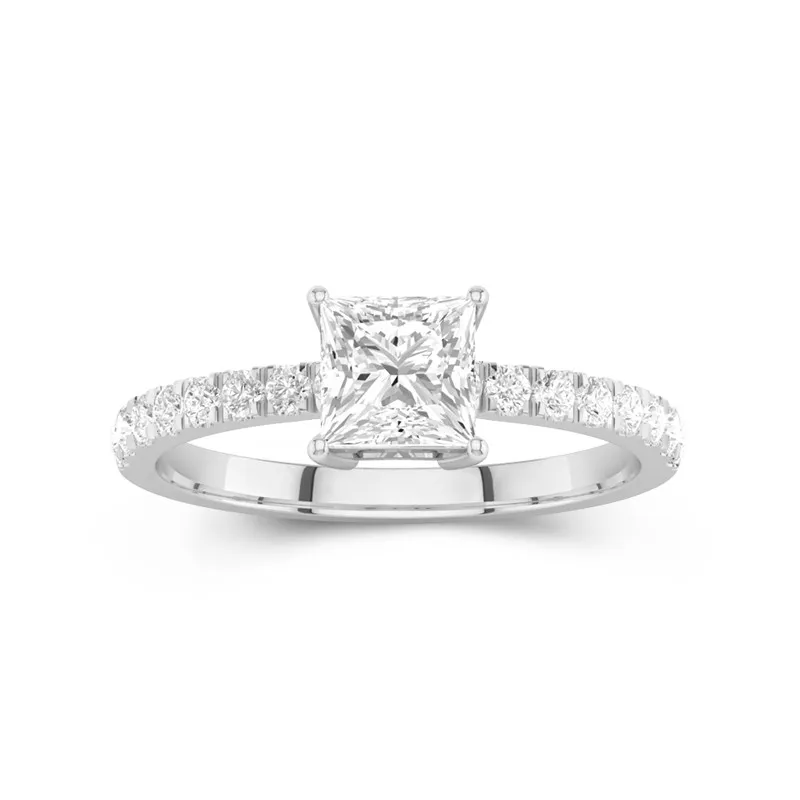 Classic Princess 1.00ct Moissanite Engagement Ring
