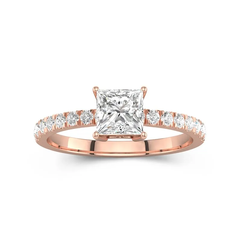Classic Princess 1.00ct Moissanite Engagement Ring