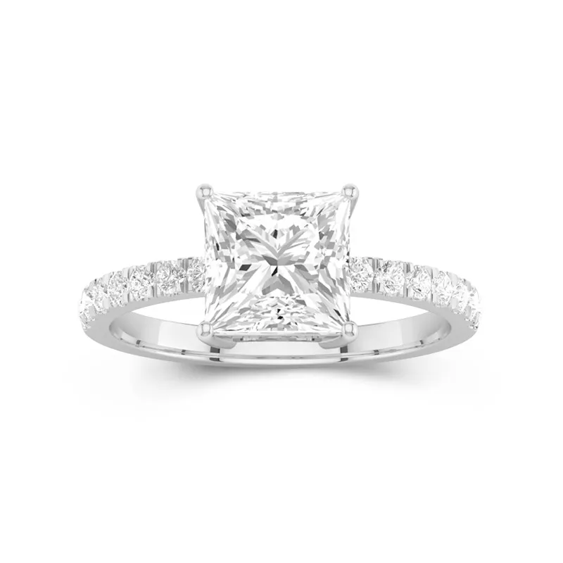 Classic Princess 2.00ct Moissanite Engagement Ring