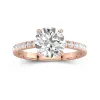 2.00ct Moissanite Engagement Ring 14K Rose Gold