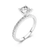 1.50ct Moissanite Engagement Ring 14K White Gold