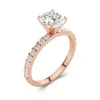 1.50ct Moissanite Engagement Ring 14K Rose Gold